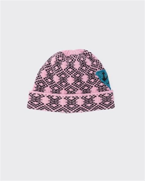 prada pink beanie|Prada men's gloves.